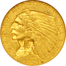 Four Indian-head quarter-eagles.  NGC.