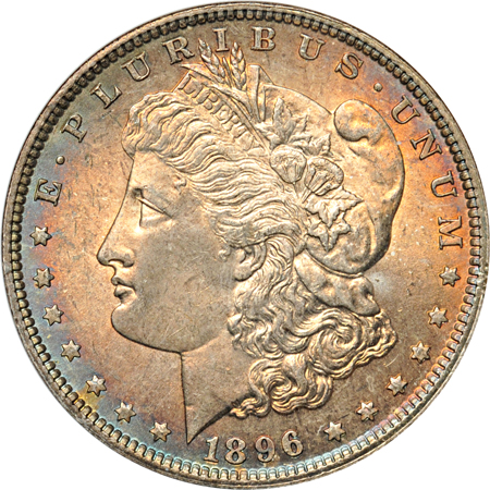 Eight certified Morgan dollars.  MS-63 or higer.