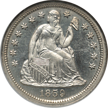 1859 NGC PF-67 CAMEO.