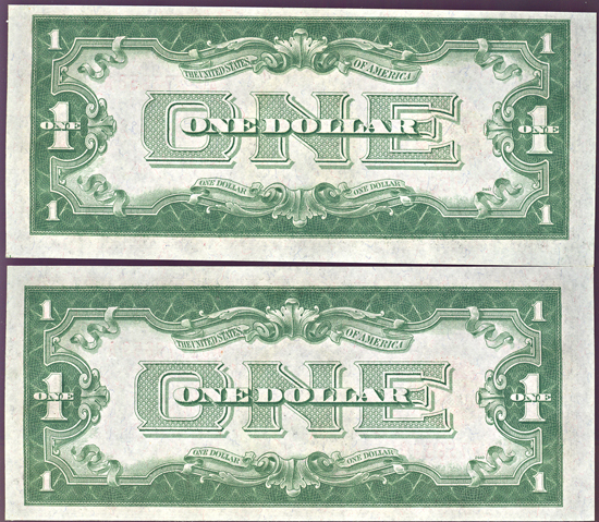 Sequential pair of 1928 $1.00.  CHCU.