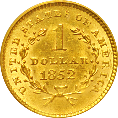 1852 PCGS MS-62.