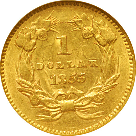 1855 NGC AU-58.