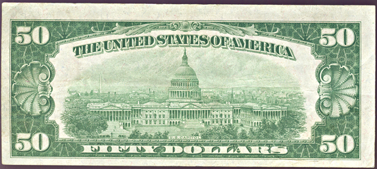 1928 $50.00.  XF.