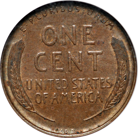 1909-S VDB. NGC AU-58 BN.