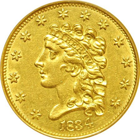 1834 "large head" PCGS AU-55.