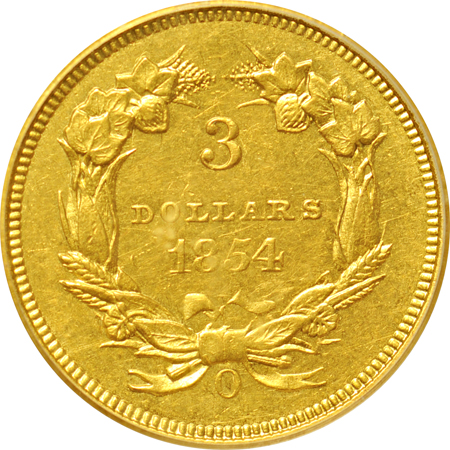 1854-O PCGS AU-50.