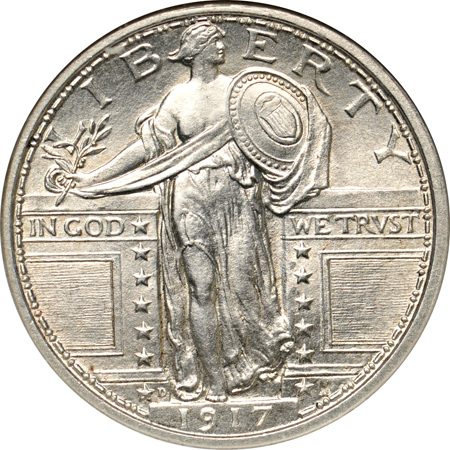 1917-D Type 1. NGC MS-63 FH.