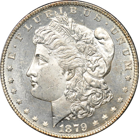1878 7TF Reverse of 78, 1879-S, and 1890-O. PCGS MS-64.