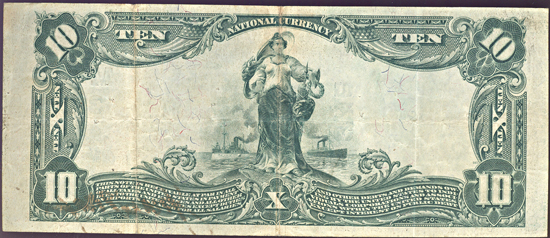 1902 $10.00. Liberty, MO Charter# 3712 Blue Seal. VF.