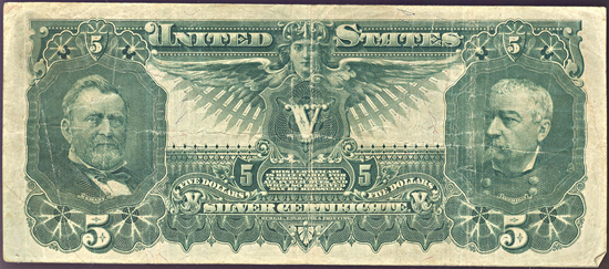 1896 $5.00.  F.