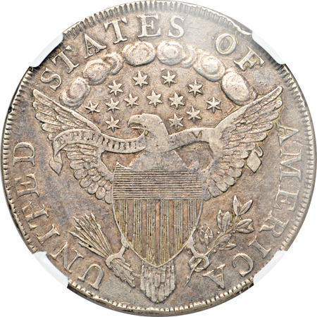 1798 Point 9 Close Date/Arc Stars/Five Berries (B-9, BB-121, R.4). NGC XF Details/improperly cleaned.