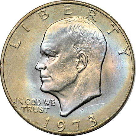 Complete set of Eisenhower dollars, with Proofs, in a Whitman Classic 9131 album.