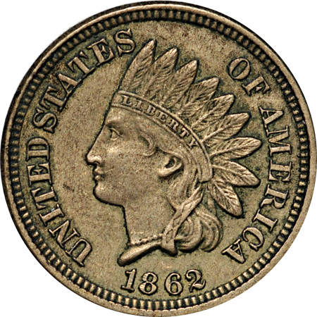 Seventeen Indian-Head cents.