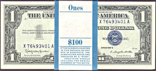 Pack of 1957-B $1.00.  CHCU.