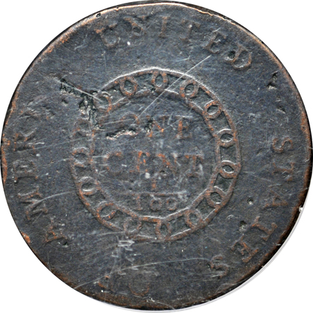 1793 "AMERI." In Legend (S-1, R.4). PCGS AG-3.