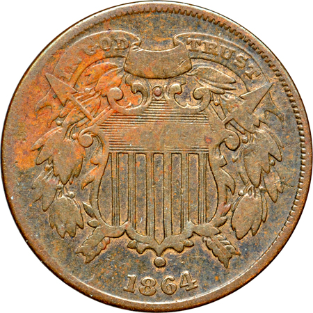 Complete set of two-cent pieces in a Dansco-like album.