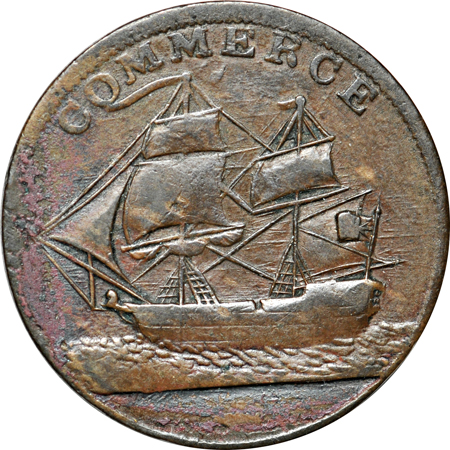 Three "Coinage Of The States" issues, One Atlee Imitation Halfpence and Two "PostConfederation" Private Token issues.