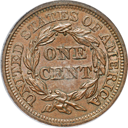 1857 Large Date. PCGS MS-64BN.