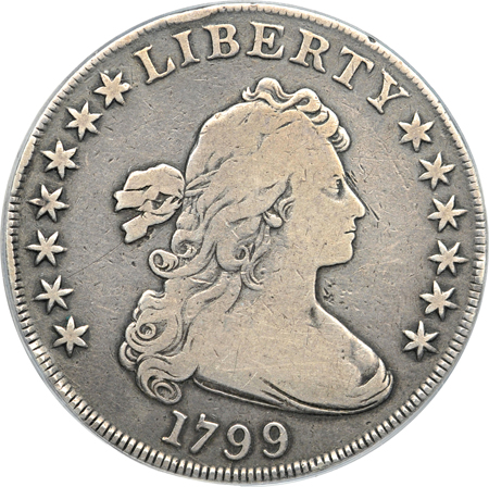 1799 "No Berries" Reverse (B-12, BB-160, R.2) ANACS VG-10.