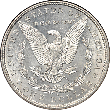 Four high-grade certified Mercury dimes, plus an 1880-S Morgan dollar graded MS-65 by NGC.