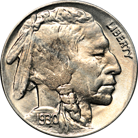 Twenty Buffalo nickels.