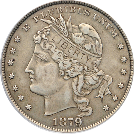 1879 $1 Goloid Metric Dollar, (J-1626, P-1822, R.4). PCGS PF-40.