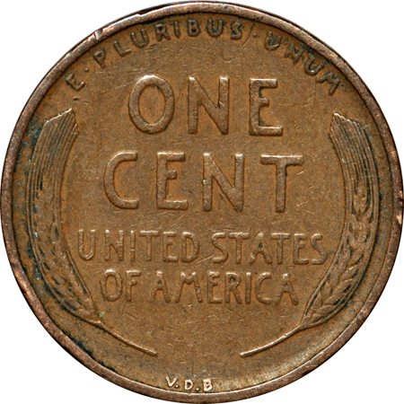 Eighty-eight 1909 VDB Lincoln Weat cents.