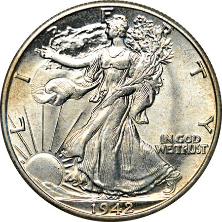 Set of Walking Liberty half-dollars in a Whitman Classic 9125 album.