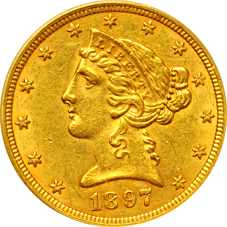 1897 PCGS AU-55.