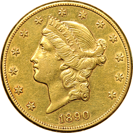 1877-CC XF details/surface and rim damage and 1890-CC AU details/polished.