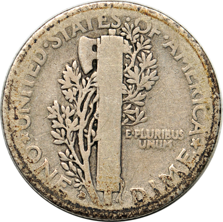 1916-D Good/lightly cleaned obverse.