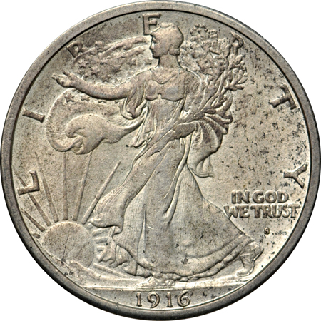 1916-S and 1917-S Reverse AU.