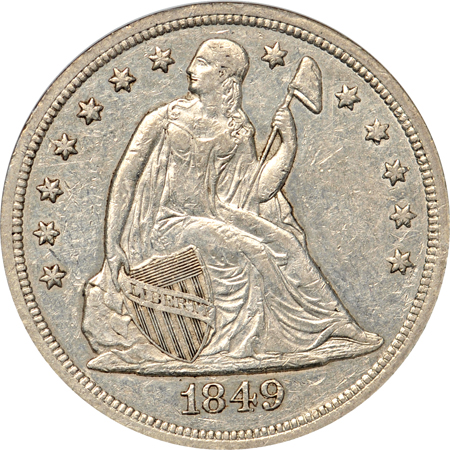 1849 NGC AU-53.