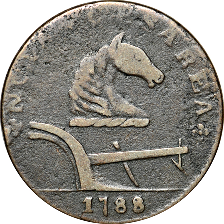 1788 New Jersey Running Fox (Maris 77-DD) F.