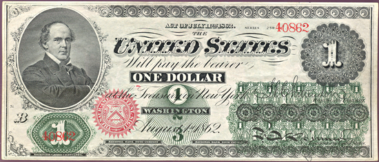 1862 $1.00.  AU.