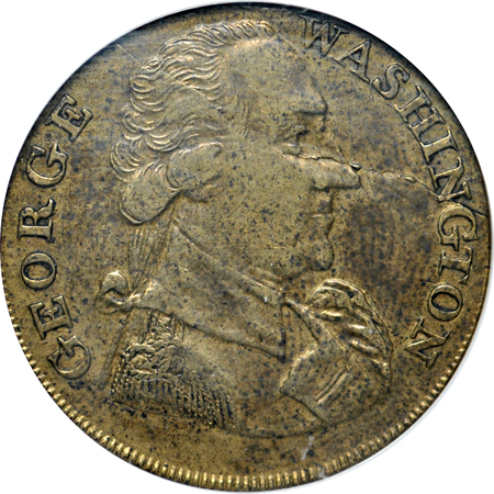 Undated (1790 - 1810) Washington Success Token, Large Size, Plain Edge. NGC AU-55.