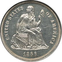 1866 NGC PF-65 Cameo.