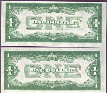 Sequential pair of 1928 $1.00.  CHCU.