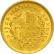 1853 PCGS MS-64.