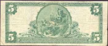 1902 $5.00. Hermosa Beach, CA Charter# 12271 Blue Seal. F.