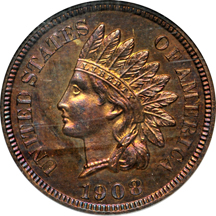 1908 PCGS PF-64 RB.