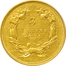 1854-O PCGS AU-50.