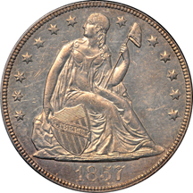 1857 NGC MS-63 PL.