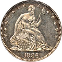 1886 PCGS PF-64.