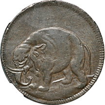 Undated (C. 1694) London Elephant Token (Breen 186) Thick Planchet/God Preserve London. NGC AU-55 BN.