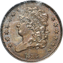 1832 (C-3, R.1) PCGS MS-64BN.