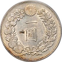 Japan. 1889 Meiji 22, 1 Yen (KM-YA25.3). PCGS AU-55.