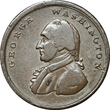 Undated (1795) Washington Liberty & Security Penny, "Asylum" Edge (Breen 1254, Baker 30, R.2, 296.3 grains). VF.