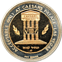 1986 20th Anniversary Caesars Palace Gaming Token.