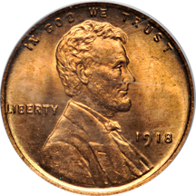 Nine PCGS certified Lincoln cents.  Unc.